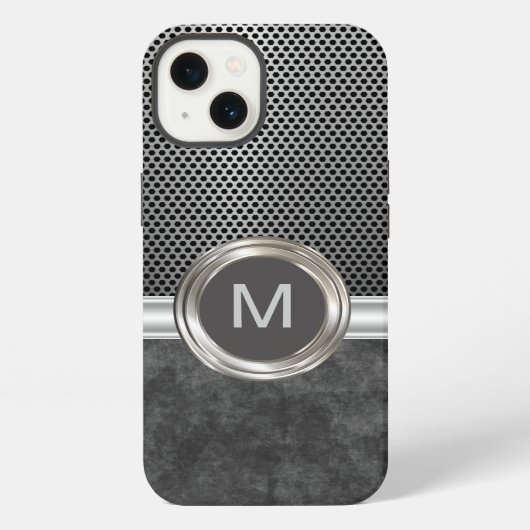 Cool Monogram Ruw Uitziend iPhone Hoesje (Achterkant)
