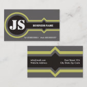 Cool Monogram Visitekaartjes (Voorkant / Achterkant)