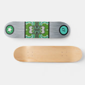 Cool Monogramed Geometric Silver Skateboard (Horizontaal)
