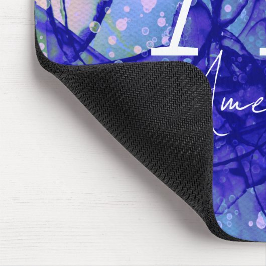 Cool Monogrammatica Name Abstract Blue Muismat (Hoek)