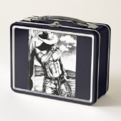 Cool Monogrammed Masculine Western Cowboy Black (Voorkant)