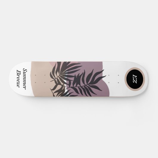 Cool Monogrammed "Summer Breeze" Skateboard (Horizontaal)