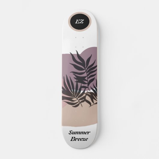 Cool Monogrammed "Summer Breeze" Skateboard (Voorkant)