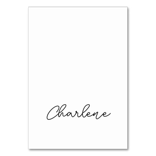 Cool Monoline Script Kalligrafie Naam Plaats Kaart (Voorkant)