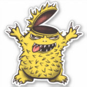Cool Monster Crazy Brainless Character Sticker (Voorkant)