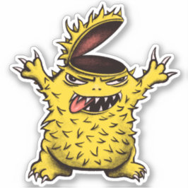 Cool Monster Crazy Brainless Character Sticker