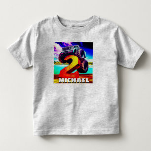 Cool Monster Truck 2e Verjaardag Kinder Shirts