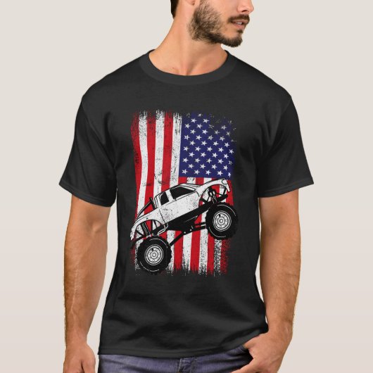 Cool Monster Truck Kinder Noodlijdende USA America T-shirt (Voorkant)