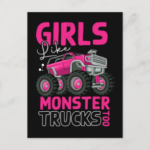 Cool Monster Trucks Girls Monster Truck Briefkaart