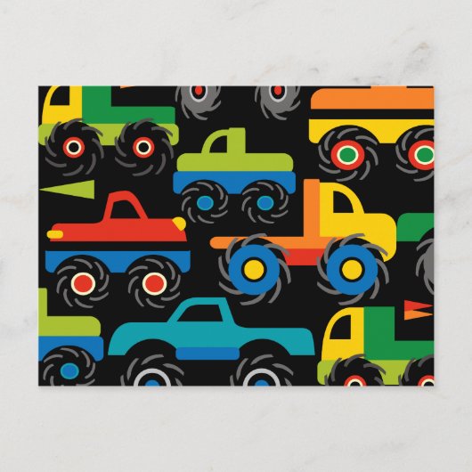 Cool Monsters Trucks Transport Gifts for Boys Briefkaart (Voorkant)
