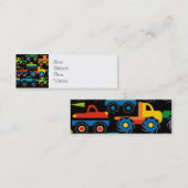 Cool Monsters Trucks Transport Gifts for Boys Mini Visitekaartje (Voorkant / Achterkant)