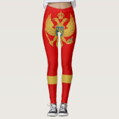 Cool Montenegro vlag-Mode Leggings (Voorkant)