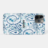 COOL Mooi blauw Case-Mate iPhone Case (Achterkant (horizontaal))
