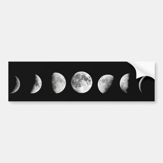 Cool Moon Phases Bumpersticker (Voorkant)