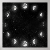 Cool Moon Phases Poster (Voorkant)