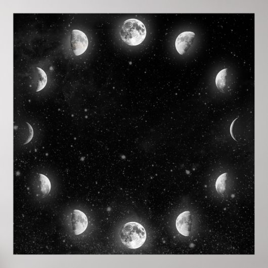 Cool Moon Phases Poster (Voorkant)