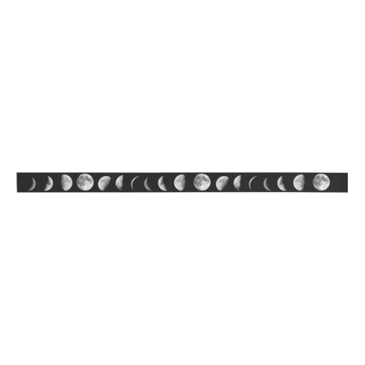 Cool Moon Phases Ribbon Grosgrain Lint (Voorkant)