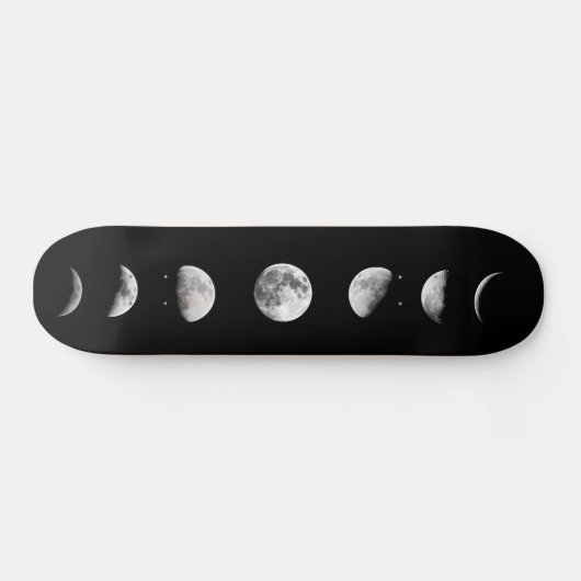 Cool Moon Phases Skateboarding Decl Skateboard (Horizontaal)