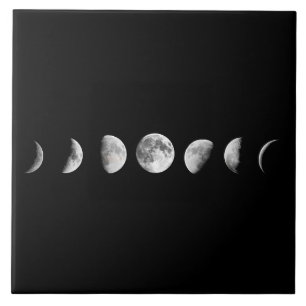 Cool Moon Phases Tile Tegeltje