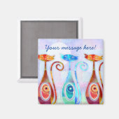 Cool Moonkats Custom Textured Collage Magneet (Voorkant / Achterkant)