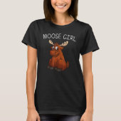 Cool Moose For Girls Kids Deer Alaska Moose Rein T-shirt (Voorkant)