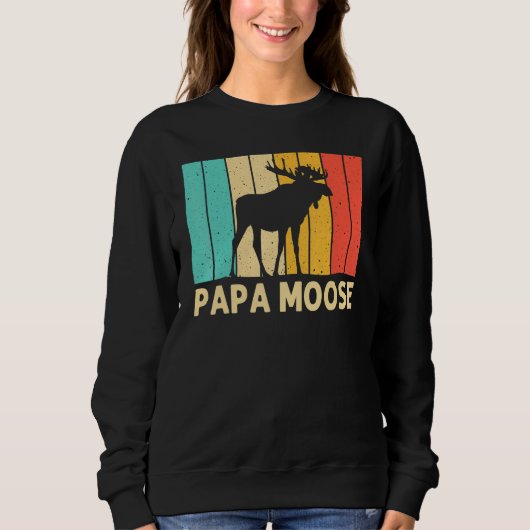 Cool Moose For Men Dad Moose Alaska Moose Elk Hunt Trui (Voorkant)