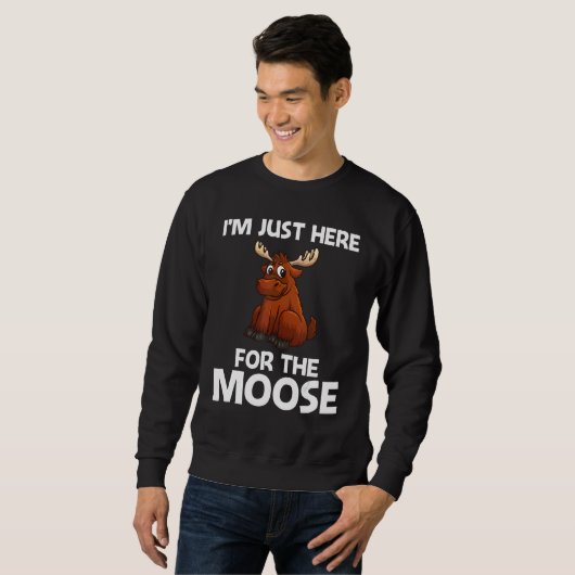Cool Moose For Men Women Deer Alaska Moose  Reinde Trui (Voorkant volledig)