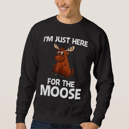 Cool Moose For Men Women Deer Alaska Moose  Reinde Trui (Voorkant)