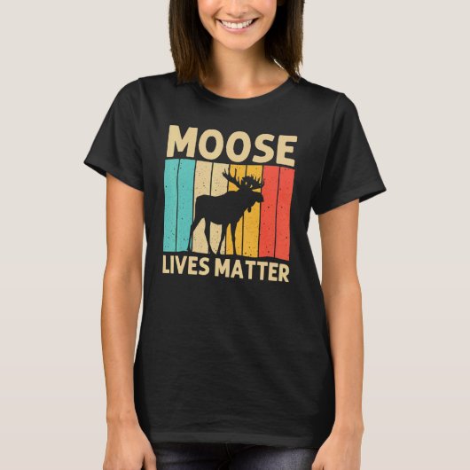 Cool Moose For Men Women Moose Alaska Moose Elk Hu T-shirt (Voorkant)