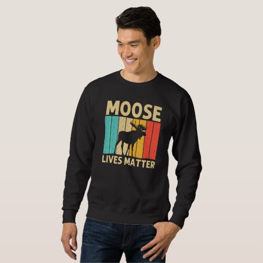 Cool Moose For Men Women Moose Alaska Moose Elk Hu Trui (Voorkant volledig)