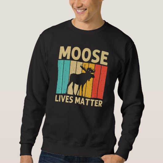 Cool Moose For Men Women Moose Alaska Moose Elk Hu Trui (Voorkant)