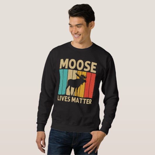 Cool Moose For Men Women Moose Alaska Moose Elk Hu Trui (Voorkant volledig)