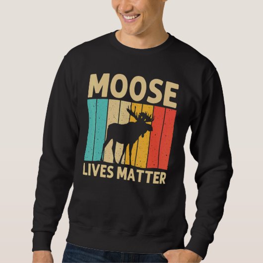 Cool Moose For Men Women Moose Alaska Moose Elk Hu Trui (Voorkant)
