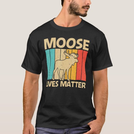 Cool Moose For Men Women Moose Deer Bull Elk   T-shirt (Voorkant)