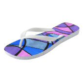 "Cool Morning" abstracte teenslippers. Teenslippers (Schuin)