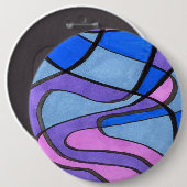"Cool Morningl" Abstracte Art Button (Voorkant /achterkant)