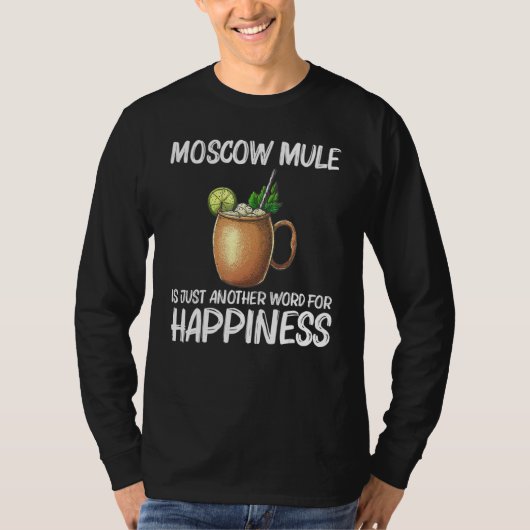 Cool Moscow Mule For Men Women Mug Vodka Cocktail  T-shirt (Voorkant)