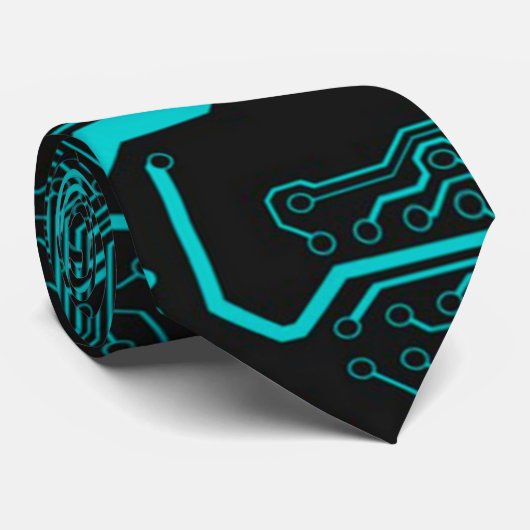 Cool Motherboard Computer CGI Stropdas (Opgerold)