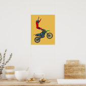 Cool Motocross Extreme Freestyle Stunt Art 4 Poster (Keuken)