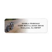 Cool Motorcycle Biker Custom Adresetiketten Etiket (Voorkant)