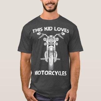 Cool Motorcycle Design For Kids Boys Road Ride Mot T-shirt