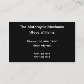 Cool Motorcycle Mechanic Visitekaartje (Achterkant)