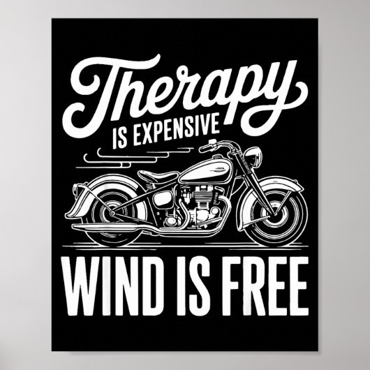 Cool Motorcycle Men Biker Rider Motor Cycle Lovers Poster (Voorkant)