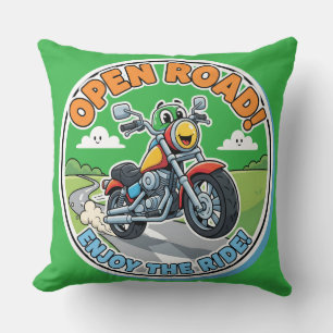 Cool motorfiets-avontuurlijke kinderkamerdecoratie kussen