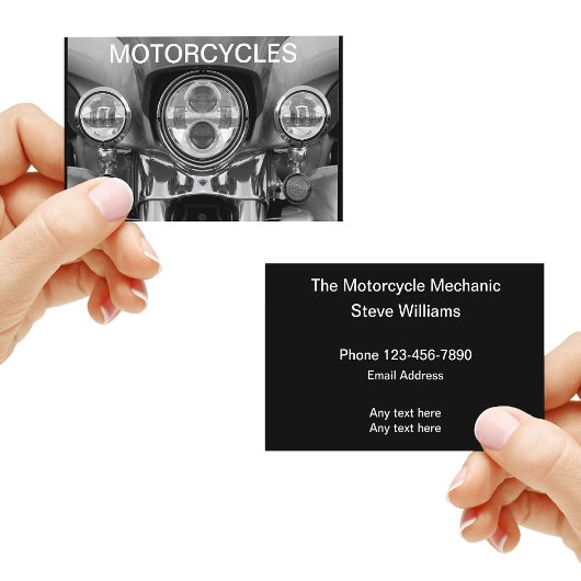 Cool Motorfiets Monteur Visitekaartje