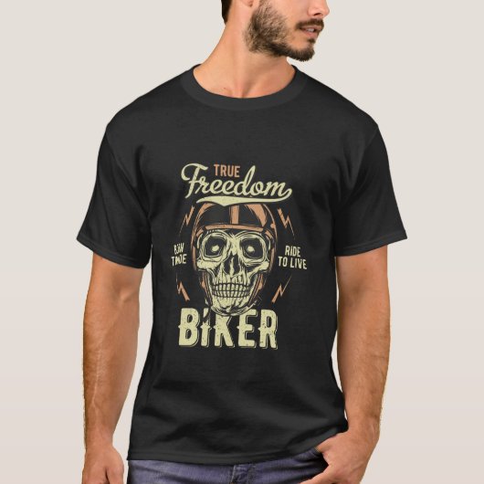 Cool motorfiets voor mannen motorliefhebbers fiets t-shirt (Voorkant)