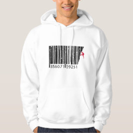 Cool Mountain klimmer Man Colorful Barcode Hoodie