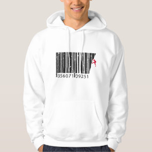 Cool Mountain klimmer Man Colorful Barcode Hoodie