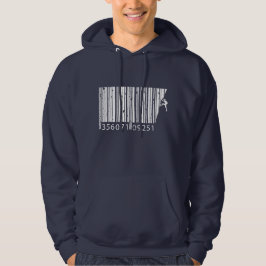 Cool Mountain klimmer Man Colorful Barcode Hoodie