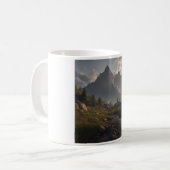 Cool Mountain Landscape AI Art Koffiemok (Voorkant links)